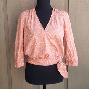 Madewell Star Print Wrap Top